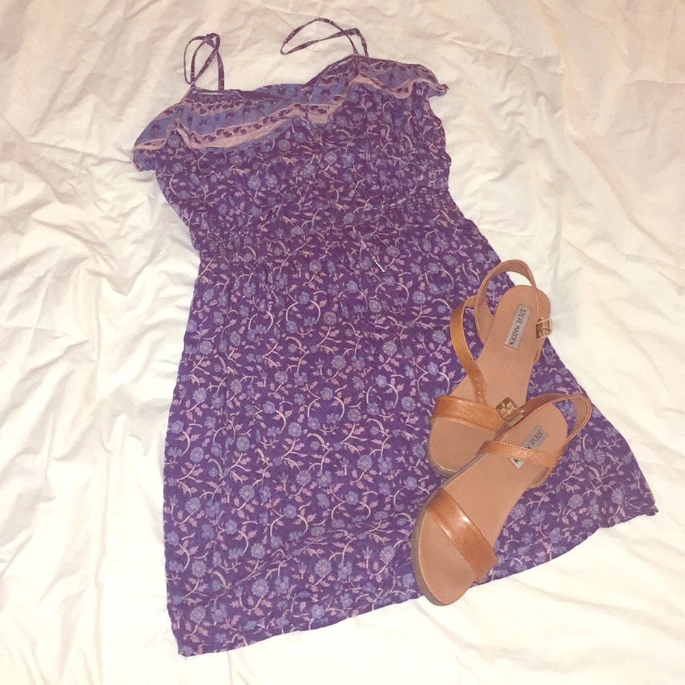 Breezy boho summer dress with floral print